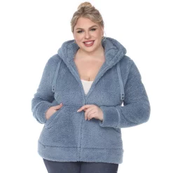 Plus Size White Mark Sherpa Hoodie 15 Plus Size White Mark Sherpa Hoodie -Kohl's store 5909066 Denim Blue