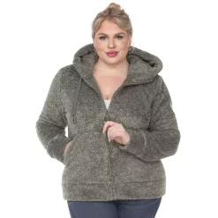 Plus Size White Mark Sherpa Hoodie 14 Plus Size White Mark Sherpa Hoodie -Kohl's store 5909066 Olive